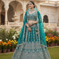 Anaita Blue Net Lehenga Choli With Embroidery & Dori Sequence Work