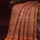 Orange and Rust Printed Semi Chanderi Saree By Gayathri Reddy Designer Studio | Swadesiicart
