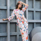 Women's Partywear Designer White & Multi Muslin co-ord set - Stylishta - Swadesiicart