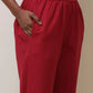 trueBrowns Maroon Cotton Linen Co-Ord Set - Swadesiicart