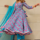 Pomcha Jaipur Chitra Hand Block Cotton Anarkali Set | Swadesiicart