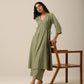 trueBrowns Sage Slub Texture Angrakha Pant Set | Relove | Swadesiicart