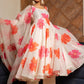 Pomcha Jaipur Carnation Off White Anarkali Set | Swadesiicart