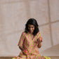 trueBrowns Lime Pink Zig-Zag Lines Print Cotton Kurta Pant Set | Swadesiicart