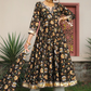 Pomcha Jaipur Roop Rang Hand Block Anarkali Set | Swadesiicart
