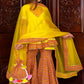 Pomcha Jaipur Tuscan Yellow Cotton Sharara Set | Swadesiicart