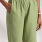 trueBrowns Green Slub Kurta Set | Swadesiicart