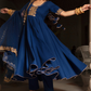 Pomcha Jaipur Minakari Blue Anarkali Set | Swadesiicart