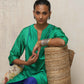 trueBrowns Bright Green Silk Kurta Co-ord Set - Swadesiicart