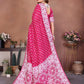 Anaita Pink Handmade Bandhej Viscose Silk Saree With Blouse