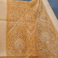 Shades of Light Mustard Colour Floral Print Semi Chanderi Saree By Gayathri Reddy Designer Studio | Swadesiicart
