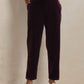 trueBrowns Purple Velvet Floral Embroidered Kurta Pant Dupatta Set | Swadesiicart
