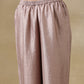 trueBrowns Grey Textured Silk Deep V-Neck Co-Ord Set - Swadesiicart