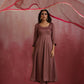 trueBrowns Brown Modal Anarkali Kurta Set | Swadesiicart