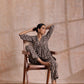 trueBrowns Clay Dabu Geometric Print Cotton Pleated Co-Ord Set - Swadesiicart