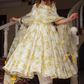 Pomcha Jaipur Yellow Phool Organza Anarkali Set | Swadesiicart