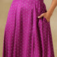 trueBrowns Purple Bandhani Printed Silk Top Skirt Jacket Set | Swadesiicart