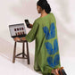 trueBrowns Green Cotton Placement Print Kurta Co-ord Set - Swadesiicart