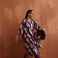 trueBrowns Purple Metallic Straight Kurta Set | Swadesiicart