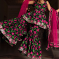 Pomcha Jaipur Gulmohar Cotton Hand Block Sharara Set | Swadesiicart