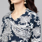 Antaran Blue Pure Cotton Printed Kurta Pant Set - Swadesiicart