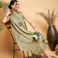 InWeave Women's Olive Lurex Short Pallazo Kurta Set - Swadesiicart