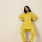 trueBrowns Lime Slub Texture Relax Fit Co-Ord Set - Swadesiicart