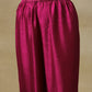 trueBrowns Purple Textured Silk Gathered Kaftan Co-Ord Set - Swadesiicart