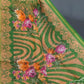 Shades of Parrot Green Colour Floral Design Semi Chanderi Saree By Gayathri Reddy Designer Studio | Swadesiicart
