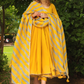 Pomcha Jaipur Rosemarry Yellow Cotton Anarkali Set | Swadesiicart