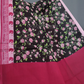 Block Print Black Coloured Mulmul Cotton Saree By Gayathri Reddy Designer Studio | Swadesiicart