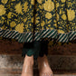 Pomcha Jaipur Idika Green Hand Block Anarkali Set | Swadesiicart