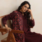trueBrowns Purple Kashmiri Woollen Jacket 3pc Set | Swadesiicart