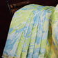 Combo of Parrot Green and Blue Chanderi Printed Saree By Gayathri Reddy Designer Studio | Swadesiicart