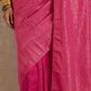 trueBrowns Pink Gold Metallic Ready To Wear Saree | Swadesiicart