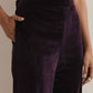 trueBrowns Wine Velvet Floral Embroidered Kurta Pant Dupatta Set | Swadesiicart