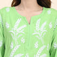 HOUSE OF KARI Floral Embroidered Chikankari Pure Cotton Kurta with Trousers | Swadesiicart