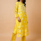 HOUSE OF KARI Floral Embroidered Chanderi Silk Chikankari Kurta | Swadesiicart
