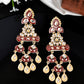 Shoshaa Red Contemporary Drop Earrings