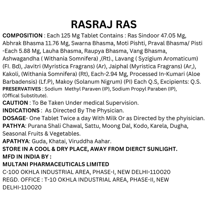Multani Rasraj Ras With Gold | Swadesiicart