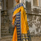 Vishnu Weaves Women's Yellow Kanchi Silk Woven Saree with Blouse - Swadesiicart