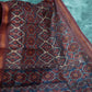 Shades Of Dark Rust Geomatrical Design Semi Chanderi Saree By Gayathri Reddy Designer Studio | Swadesiicart