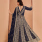 Anaita Navy Blue Georgette Embroidered Salwar Suit