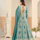 Anaita Light Blue Heavy Embroidered Faux Georgette Anarkali Suit With Salwar