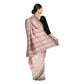 Exclusive Collection 100% Pure Cotton Cream Tant Saree With Hand Weaving Work - Swadesiicart