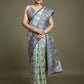 Monjolika Fashion Glamour And Tradition With This Zari Woven Navy Blue And Cream Banarasi Silk Saree | Swadesiicart