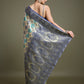 Monjolika Fashion Glamour And Tradition With This Zari Woven Navy Blue And Cream Banarasi Silk Saree | Swadesiicart