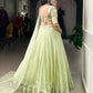 Lorenvalley Fashion Pista Crush Silk Plain Lehenga Choli with Dupatta - Swadesiicart