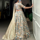 Lorenvalley Seagreen Tussar Silk Printed with Lace Touch Up Lehenga Choli | Swadesiicart