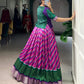 Lorenvalley Fashion Purple Tasar Silk Leheriya Print With Zari Weaving Work Lehenga Choli - Swadesiicart